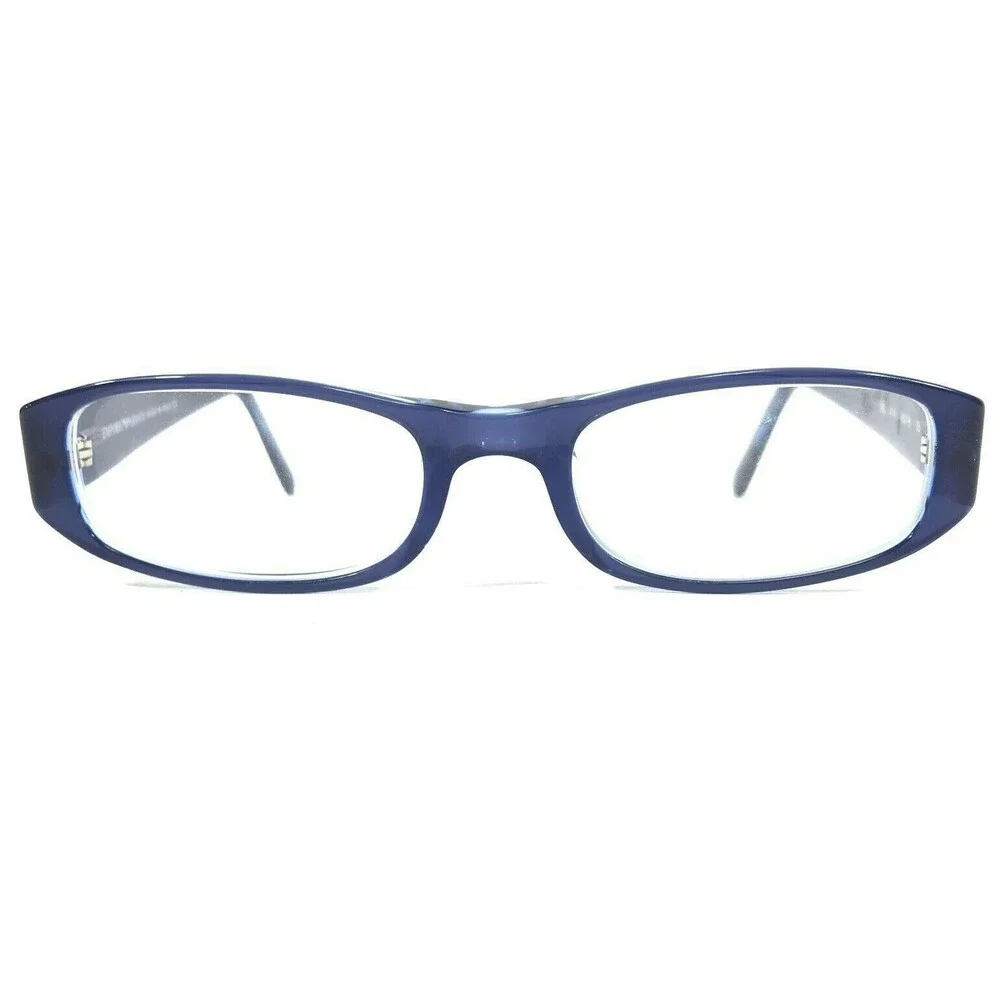 Emporio Armani Eyeglasses Frames 566 414 Blue Rectangular Full Rim 48-18-135